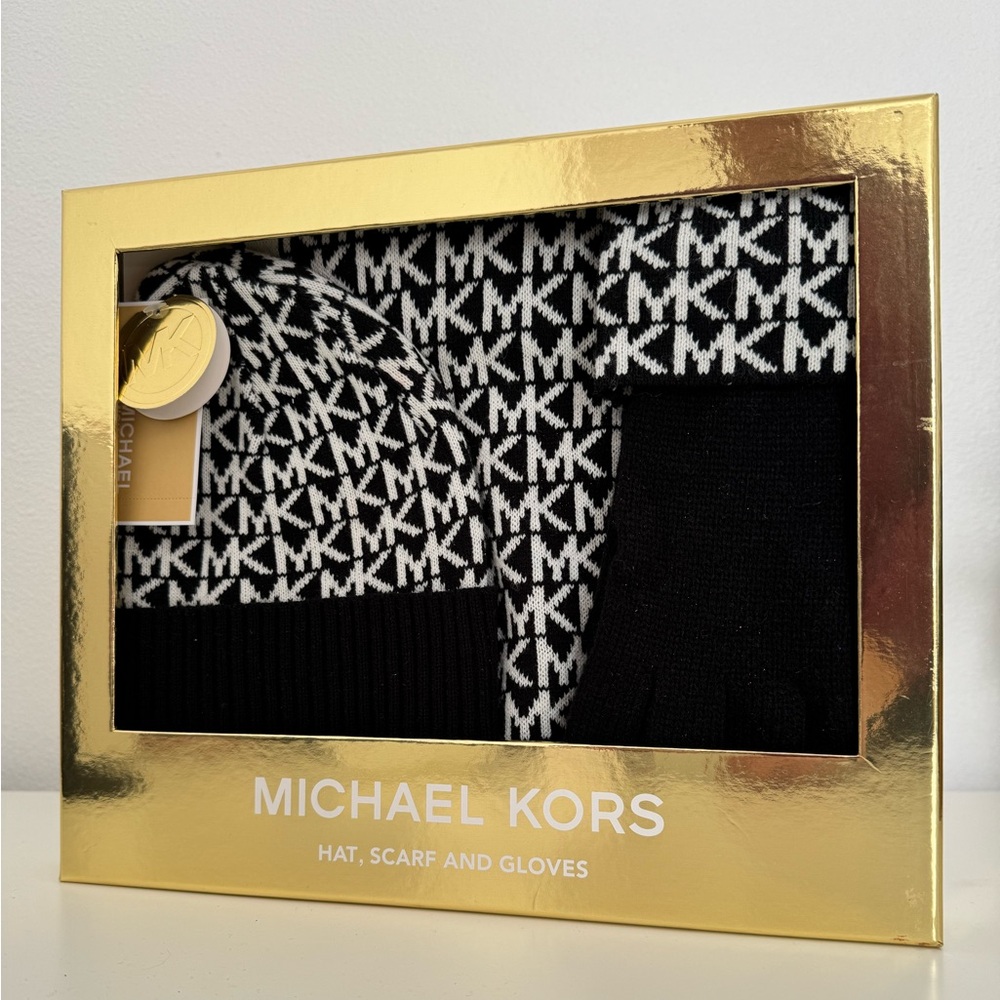 Michael Kors Hat, Scarf, and Gloves Set